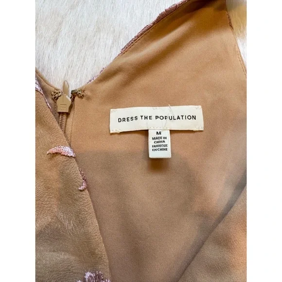 NWOT Dress the Population Audrey Floral 3D Embroidered Dress 💗 - Picture 5 of 11